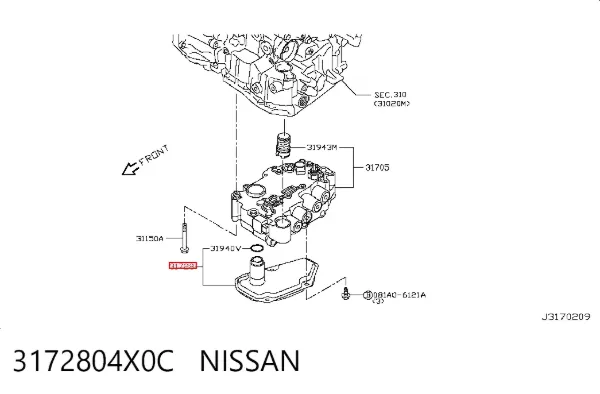 Фильтр АКПП 3172804X0C Nissan/Infiniti