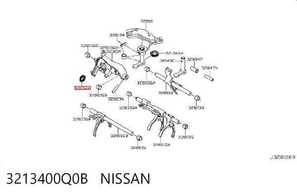 Сальник штока переключения коробки передач 3213400Q0B Nissan/Infiniti