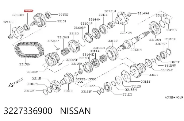Сайлентблок раздаточной коробки 3227336900 Nissan/Infiniti