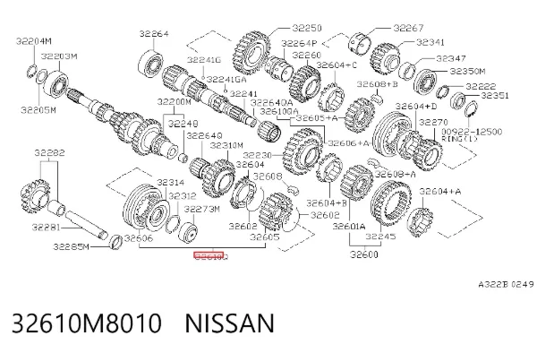 Синхронизатор 5-й передачи 32610M8010 Nissan/Infiniti