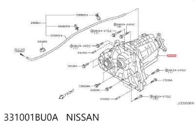 Раздатка (коробка раздаточная) NISSAN 331001BU0A