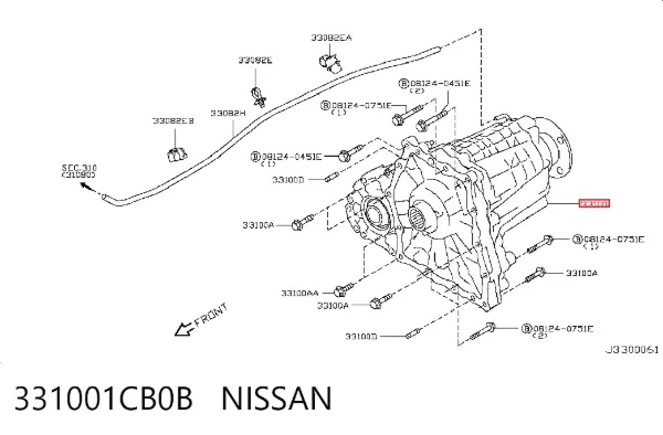 Раздатка 331001CB0B Nissan/Infiniti