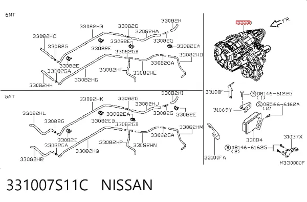 Раздатка 331007S11C Nissan/Infiniti