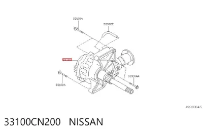 Раздатка (коробка раздаточная) NISSAN 33100CN200