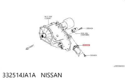 Сервопривод управления АКПП (шаговый двигатель) NISSAN 332514JA1A