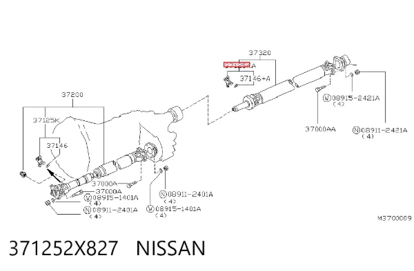 Крестовина карданного вала переднего 371252X827 Nissan/Infiniti