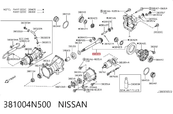  381004N500 Nissan/Infiniti