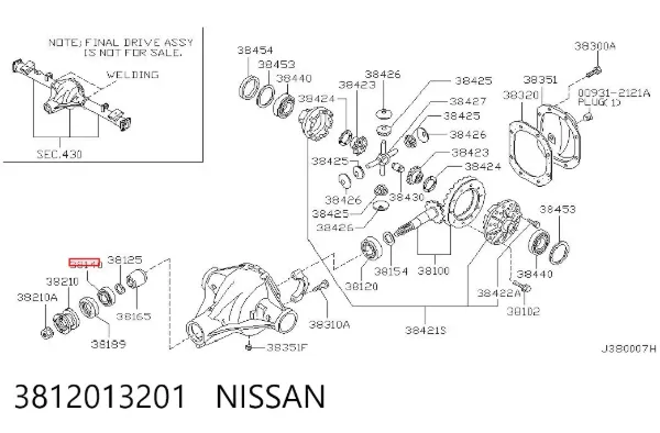  3812013201 Nissan/Infiniti