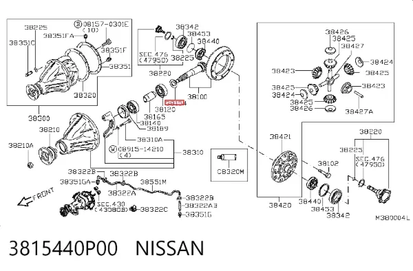  3815440P00 Nissan/Infiniti