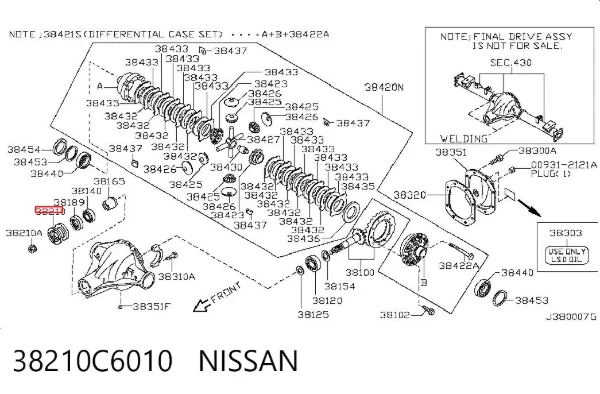  38210C6010 Nissan/Infiniti