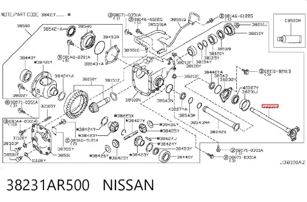 38231AR500 Nissan/Infiniti