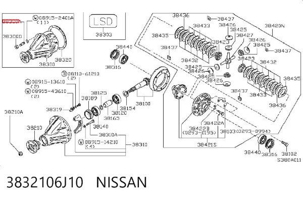  3832106J10 Nissan/Infiniti