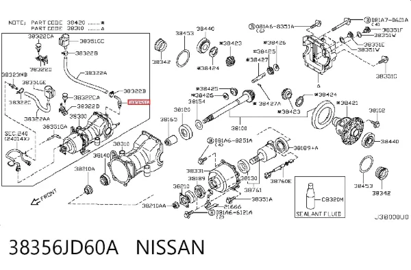  38356JD60A Nissan/Infiniti