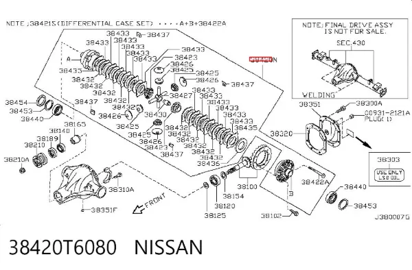  38420T6080 Nissan/Infiniti