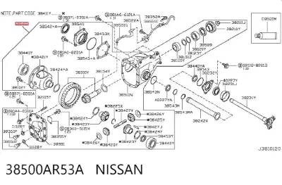 Дифференциал передний NISSAN 38500AR53A