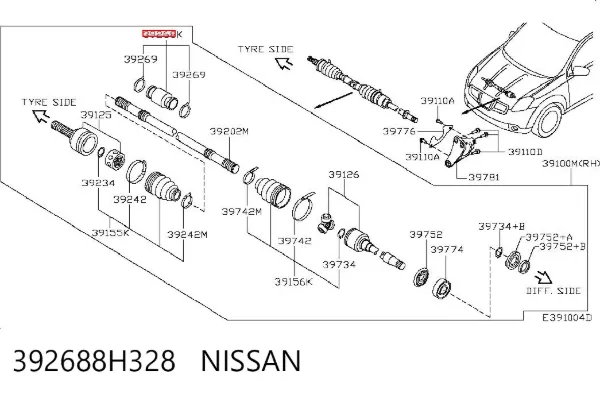  392688H328 Nissan/Infiniti