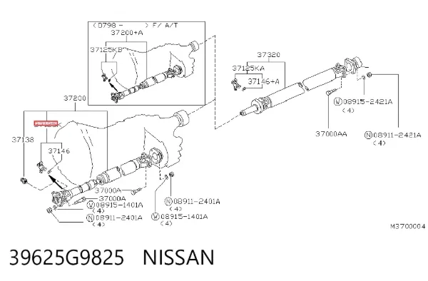 Крестовина заднего кардана 39625G9825 Nissan/Infiniti