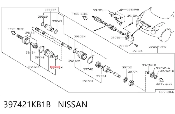  397421KB1B Nissan/Infiniti