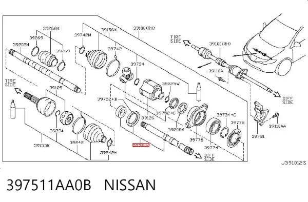  397511AA0B Nissan/Infiniti