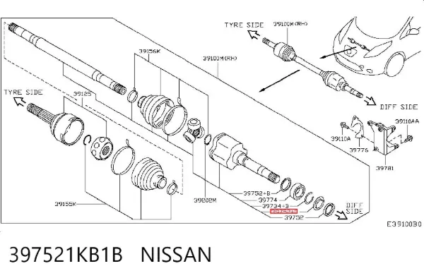  397521KB1B Nissan/Infiniti
