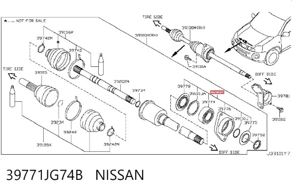  39771JG74B Nissan/Infiniti