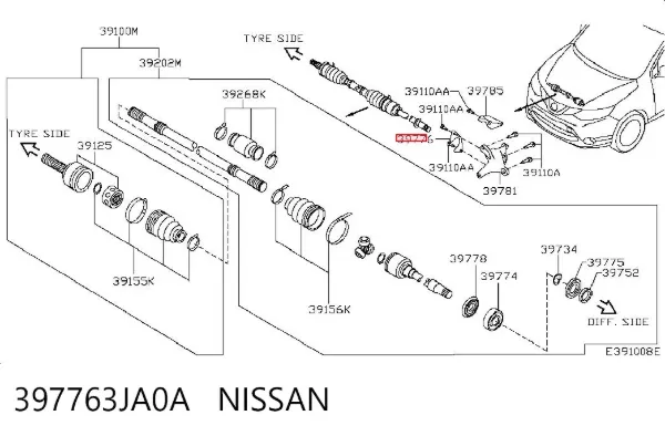  397763JA0A Nissan/Infiniti