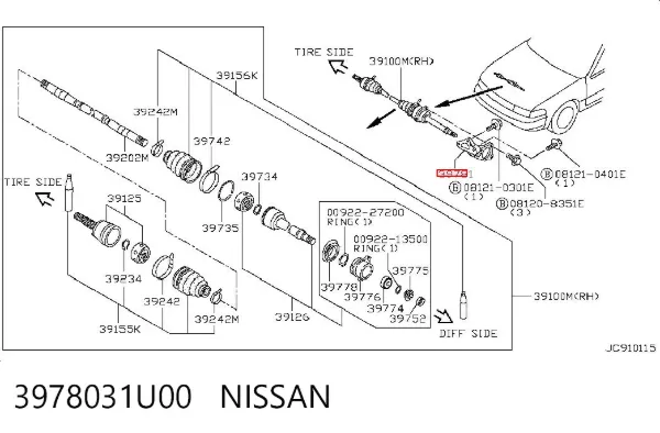  3978031U00 Nissan/Infiniti