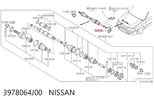  3978064J00 Nissan/Infiniti