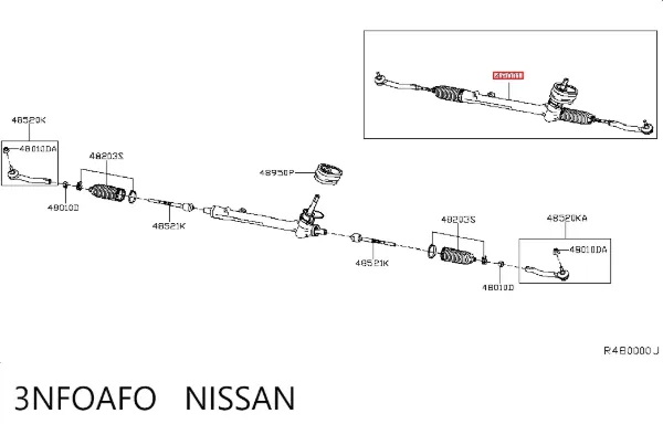 Рулевая рейка 3NFOAFO Nissan/Infiniti