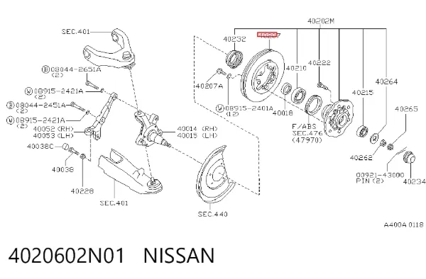 Передние тормозные диски 4020602N01 Nissan/Infiniti