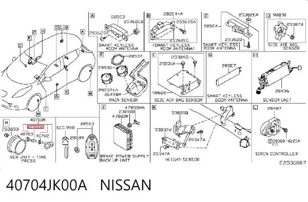  40704JK00A Nissan/Infiniti