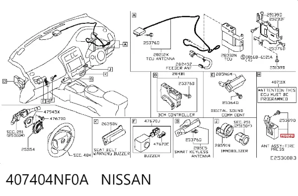 Блок системы контроля давления в шинах 407404NF0A Nissan/Infiniti