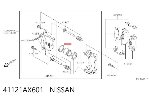Поршень суппорта тормозного переднего 41121AX601 Nissan/Infiniti