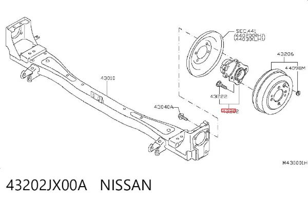 Задняя ступица 43202JX00A Nissan/Infiniti