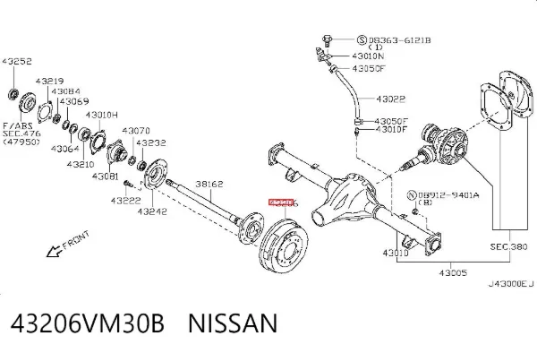 Тормозной барабан 43206VM30B Nissan/Infiniti
