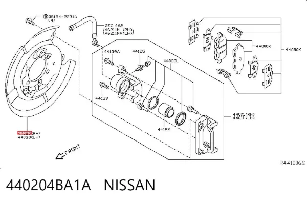 Защита тормозного диска заднего правая 440204BA1A Nissan/Infiniti
