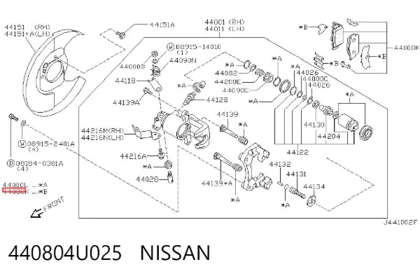  440804U025 Nissan/Infiniti