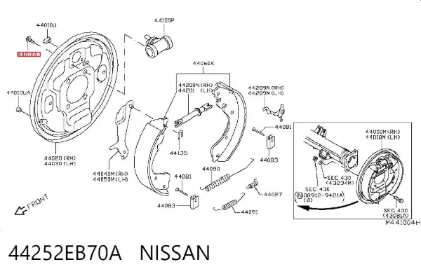  44252EB70A Nissan/Infiniti