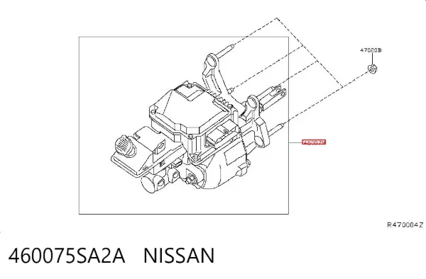 Главный тормозной цилиндр 460075SA2A Nissan/Infiniti