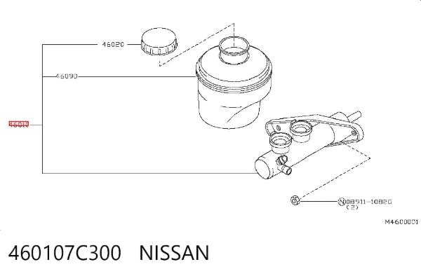 Главный тормозной цилиндр 460107C300 Nissan/Infiniti