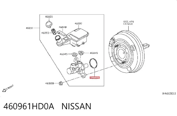  460961HD0A Nissan/Infiniti