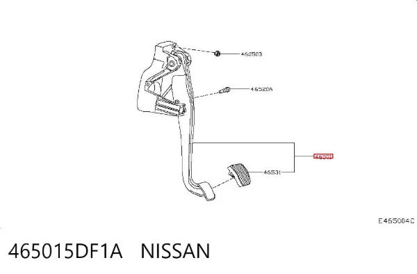 Педаль тормоза 465015DF1A Nissan/Infiniti