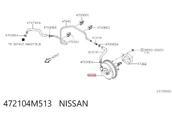 Усилитель тормозов 472104M513 Nissan/Infiniti