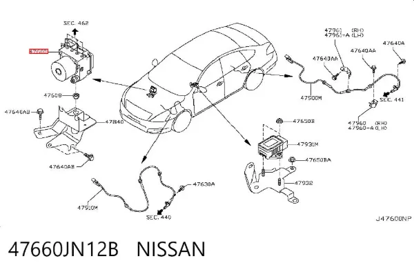 Блок АБС 47660JN12B Nissan/Infiniti