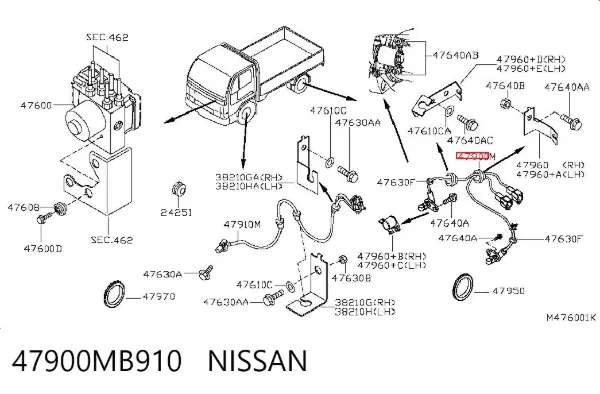 Датчик АБС задний 47900MB910 Nissan/Infiniti