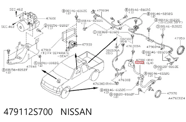 Датчик АБС (ABS) передний левый TAN0505 Topsauto