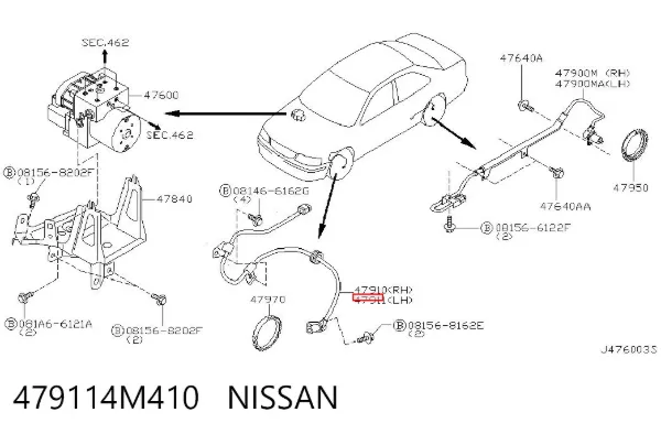 Датчик АБС (ABS) передний левый 479114M410 Nissan/Infiniti