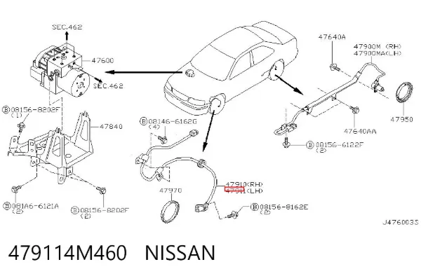 Датчик АБС (ABS) передний левый 479114M460 Nissan/Infiniti