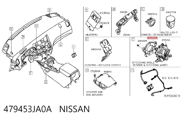 Датчик угла поворота руля 479453JA0A Nissan/Infiniti