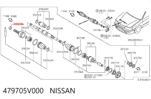 Датчик АБС передний 479705V000 Nissan/Infiniti
